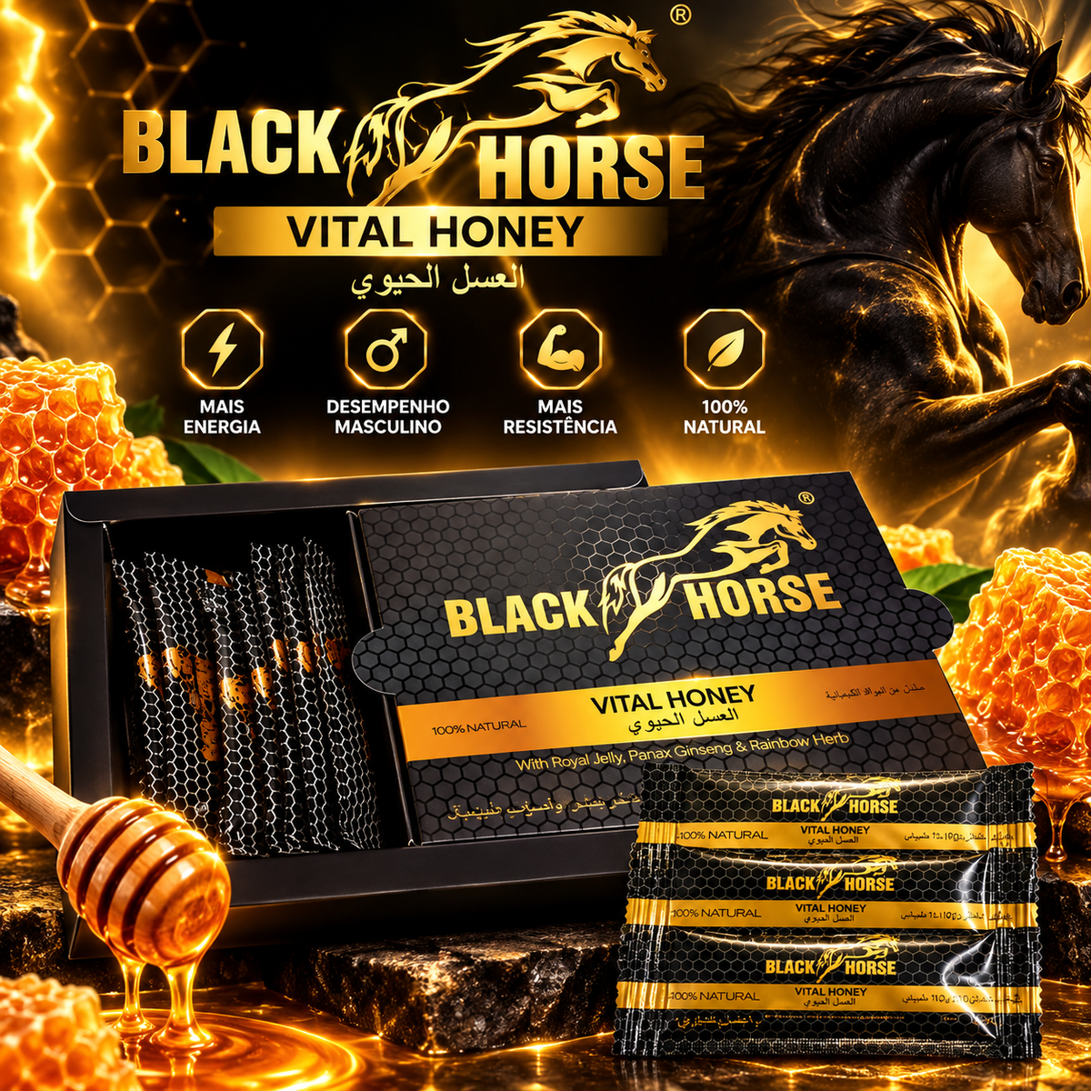 Black horse 1 unidade