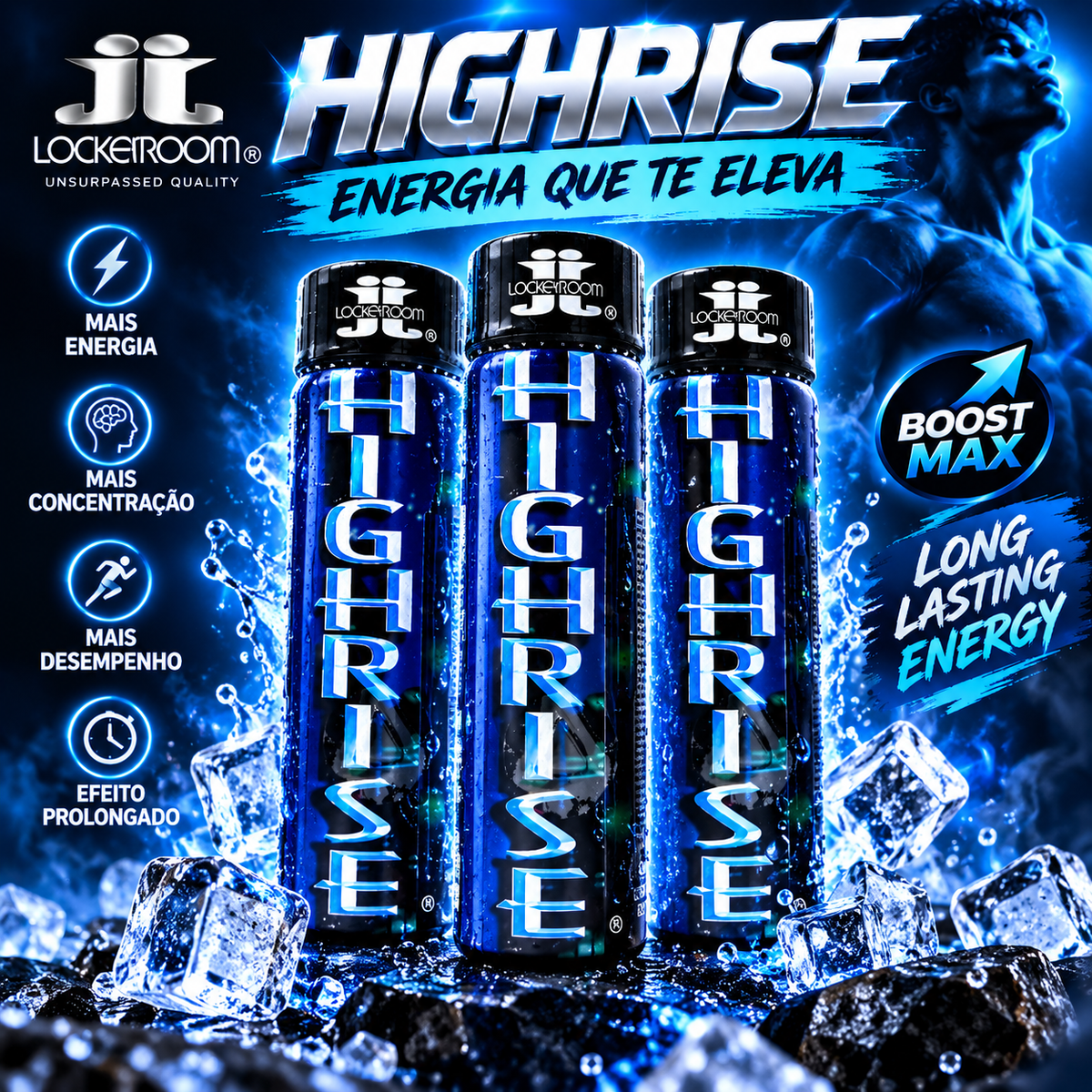 Popppers highrise long 3 unidades